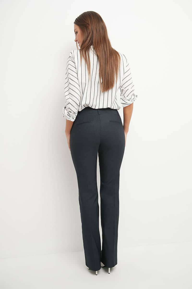 Barely Bootcut Pants with Fake Pockets