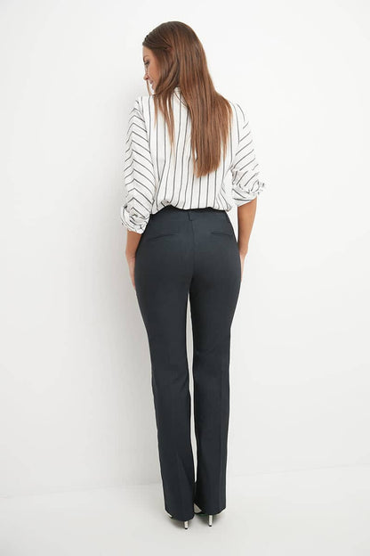 Barely Bootcut Pants with Fake Pockets