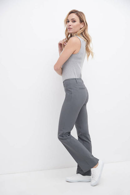 Barely Bootcut Pants with Fake Pockets