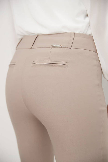 Barely Bootcut Pants with Fake Pockets