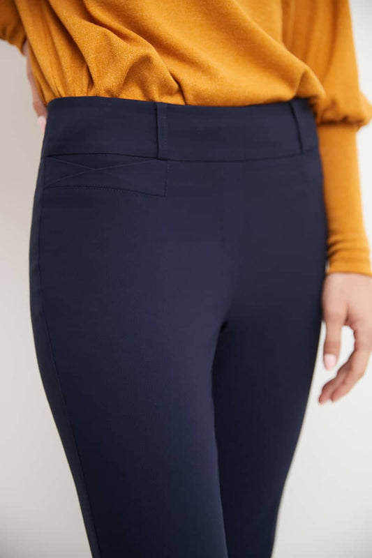 Barely Bootcut Pants with Fake Pockets