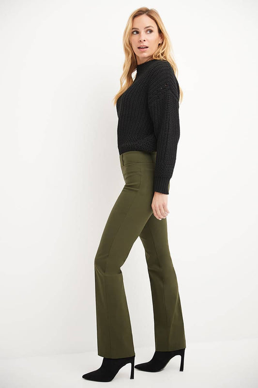 Barely Bootcut Pants with Fake Pockets