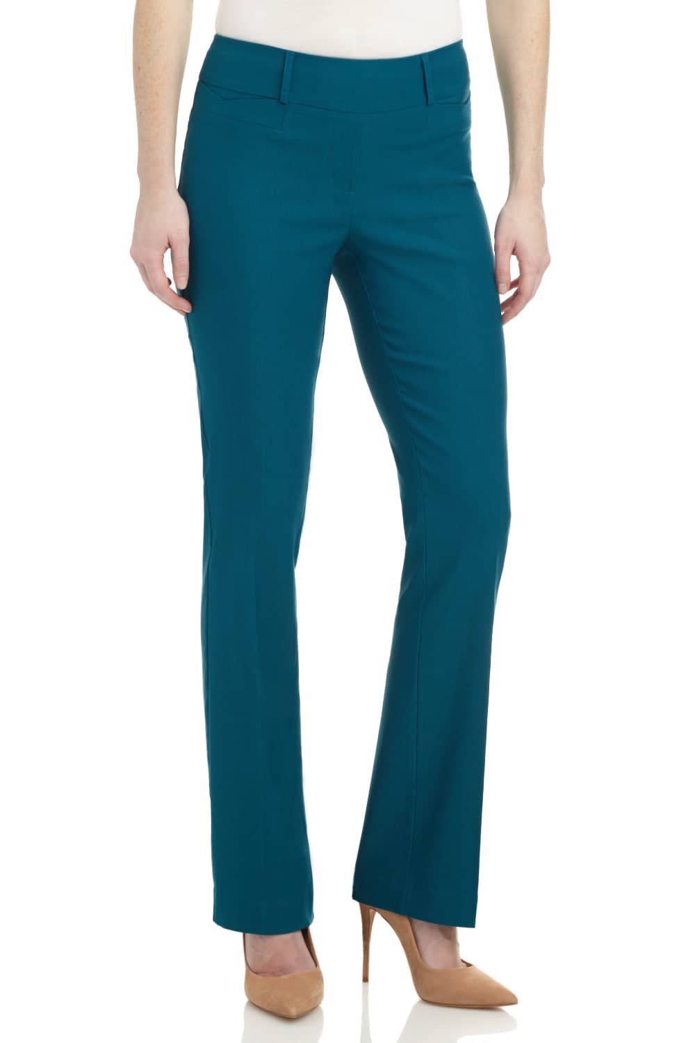 Barely Bootcut Pants with Fake Pockets