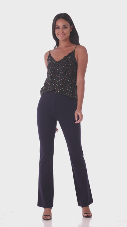 Rekucci Women's Ease Into Comfort 4 Season Knit Bootcut Pant w/ Tummy Control