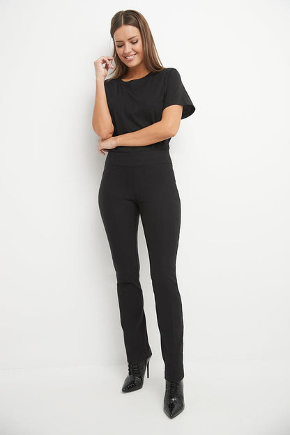 Straight leg pants with tummy control