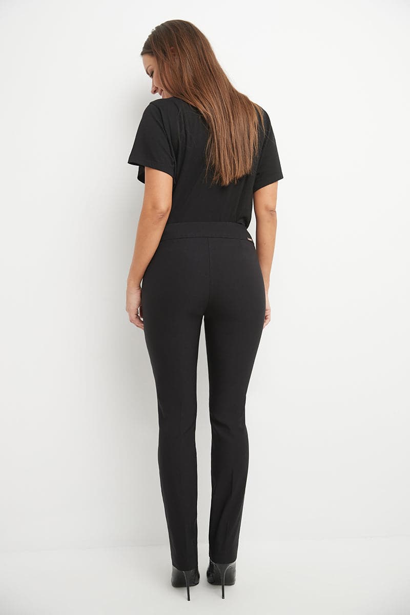 Straight leg pants with tummy control