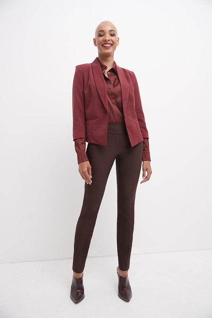 Straight leg pants with tummy control