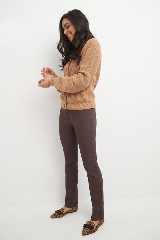 Straight leg pants with tummy control