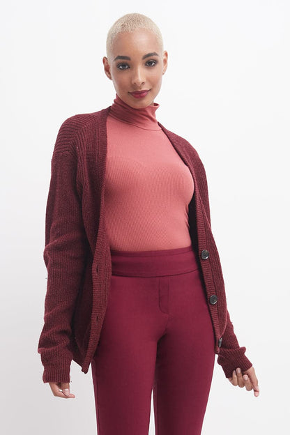 Straight leg pants with tummy control