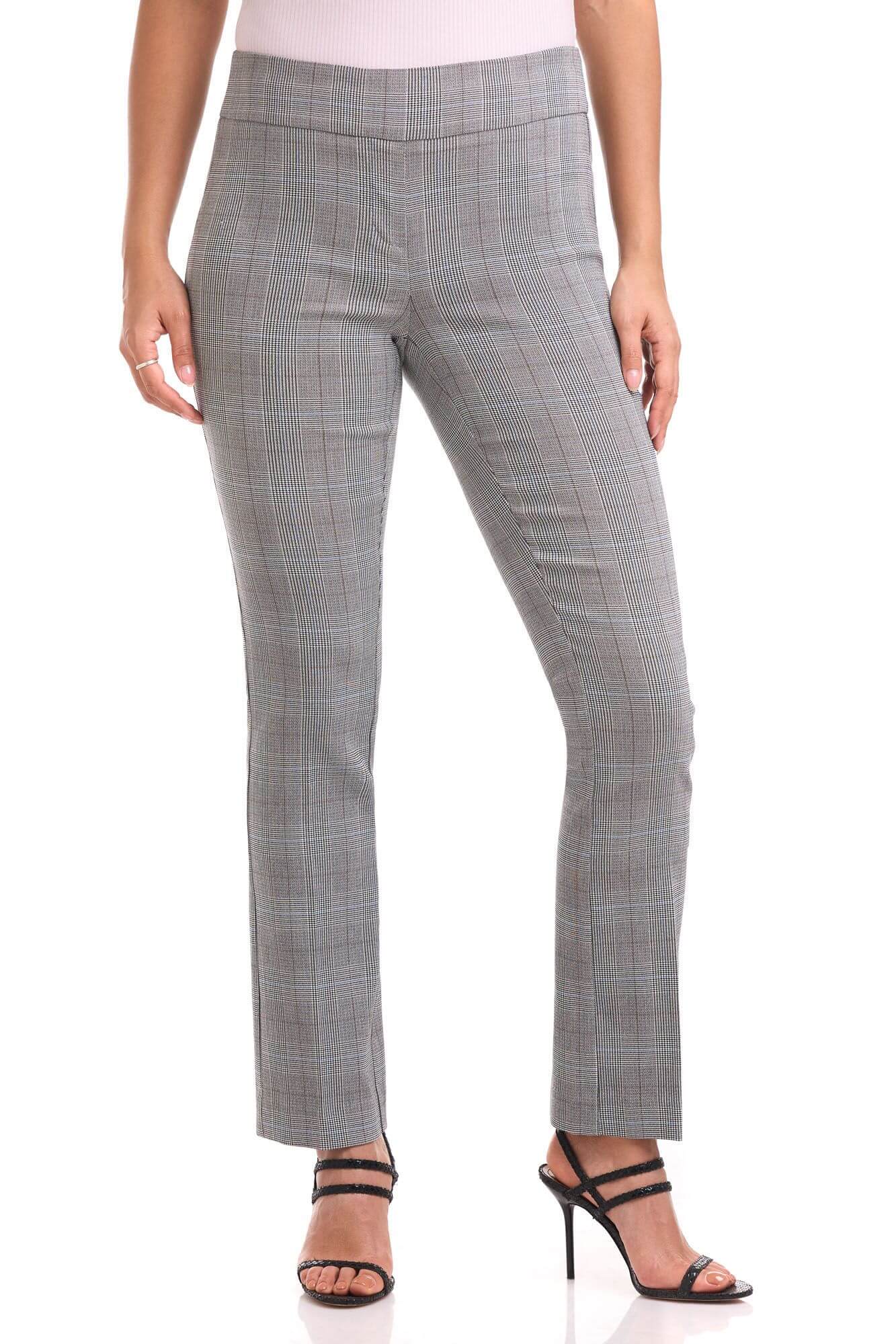 Straight leg pants with tummy control