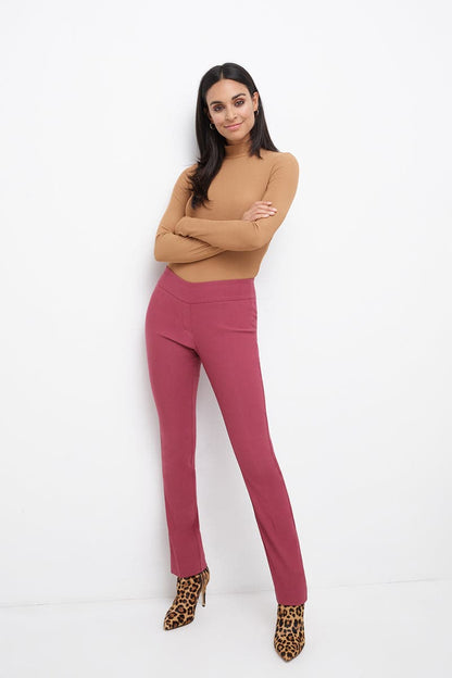 Straight leg pants with tummy control