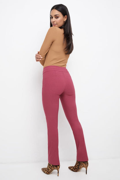 Straight leg pants with tummy control