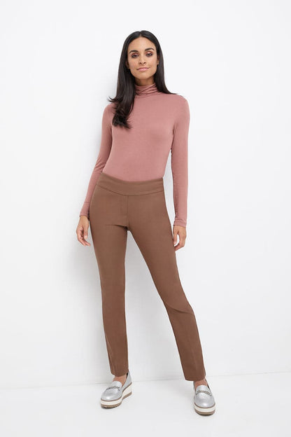 Straight leg pants with tummy control