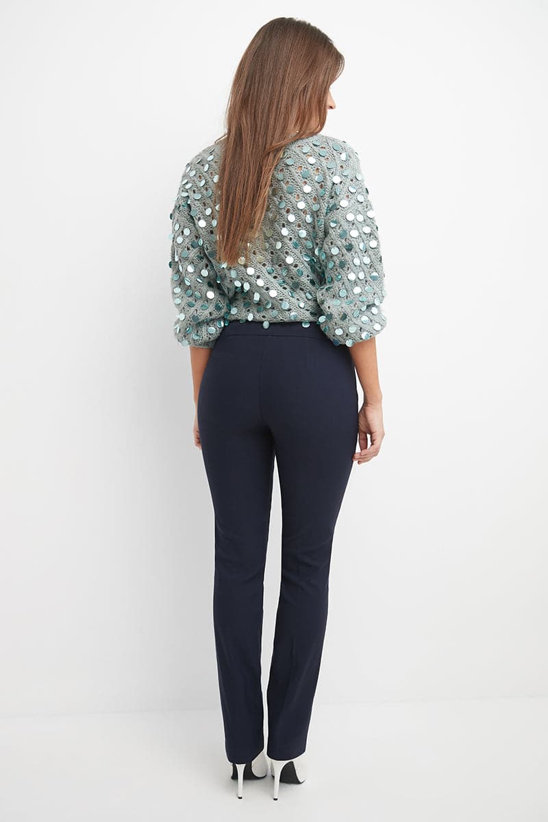 Straight leg pants with tummy control