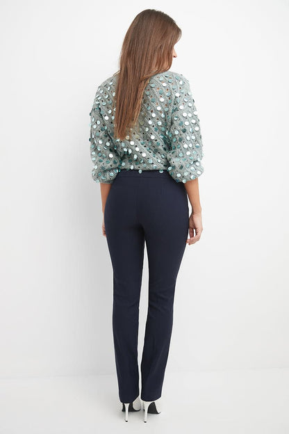 Straight leg pants with tummy control