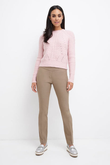 Straight leg pants with tummy control