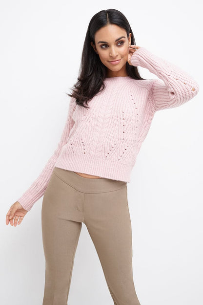 Straight leg pants with tummy control