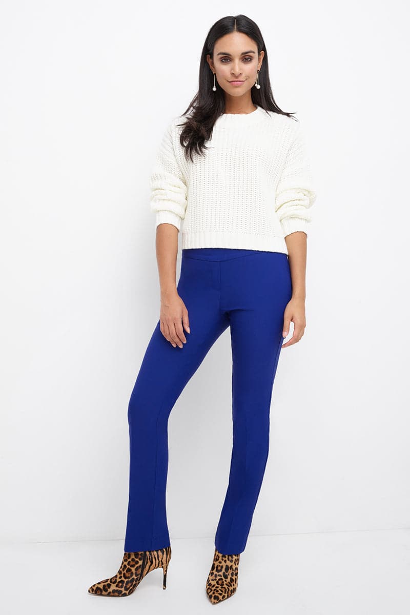 Straight leg pants with tummy control