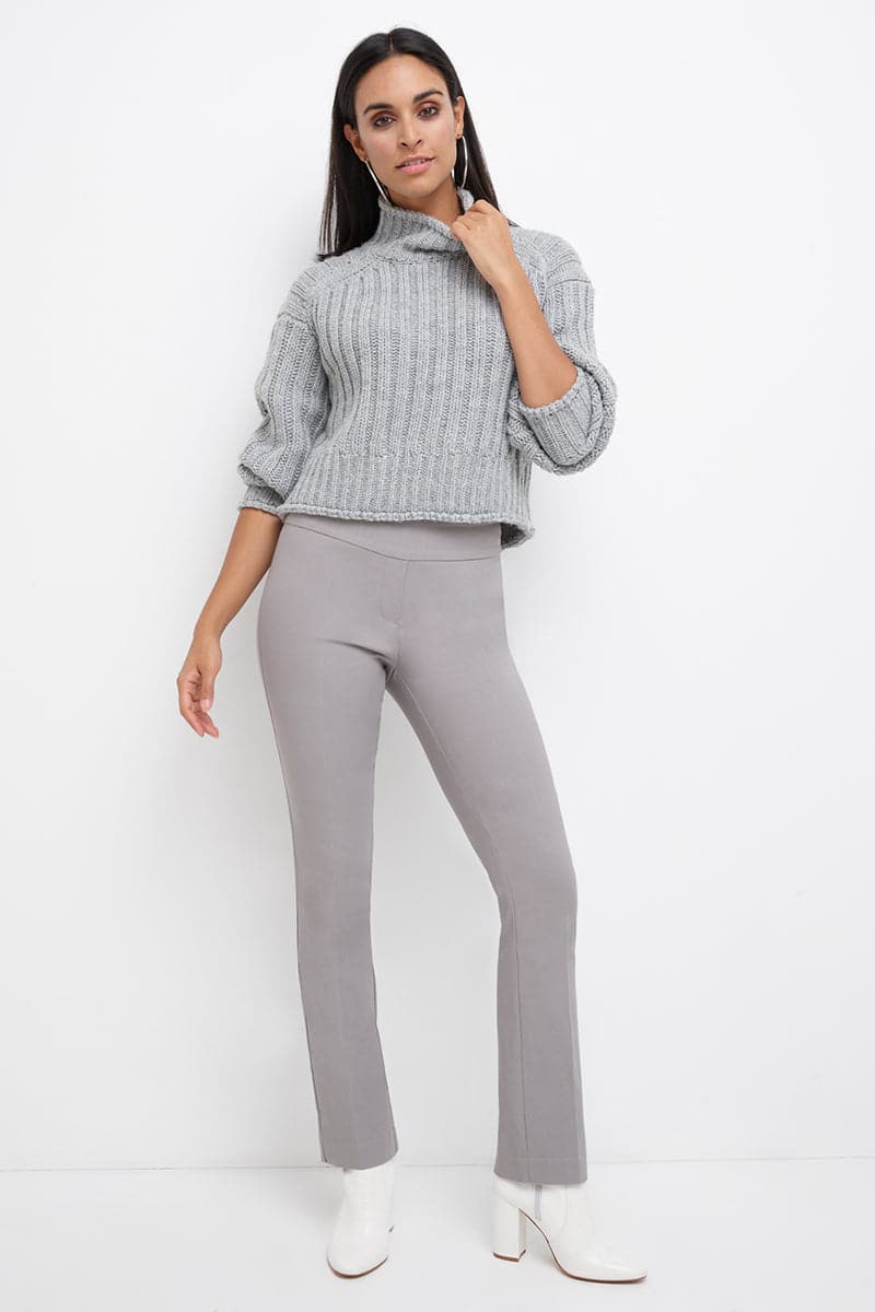 Straight leg pants with tummy control