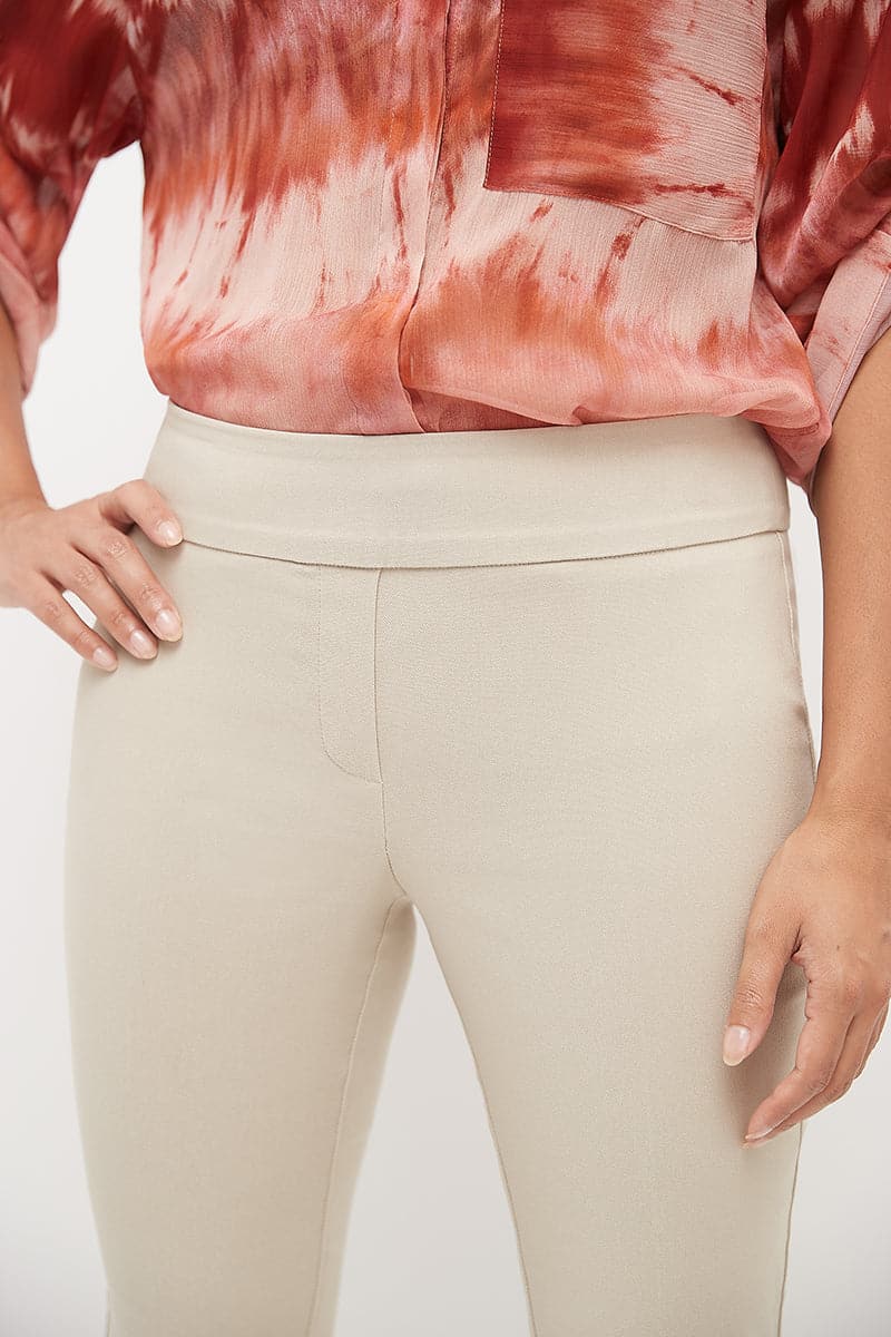 Straight leg pants with tummy control