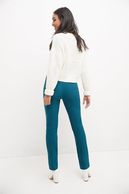 Straight leg pants with tummy control