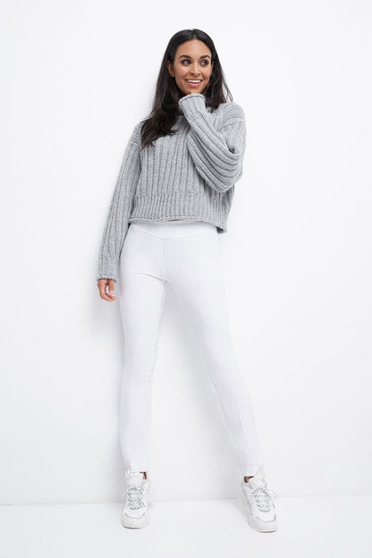 Straight leg pants with tummy control