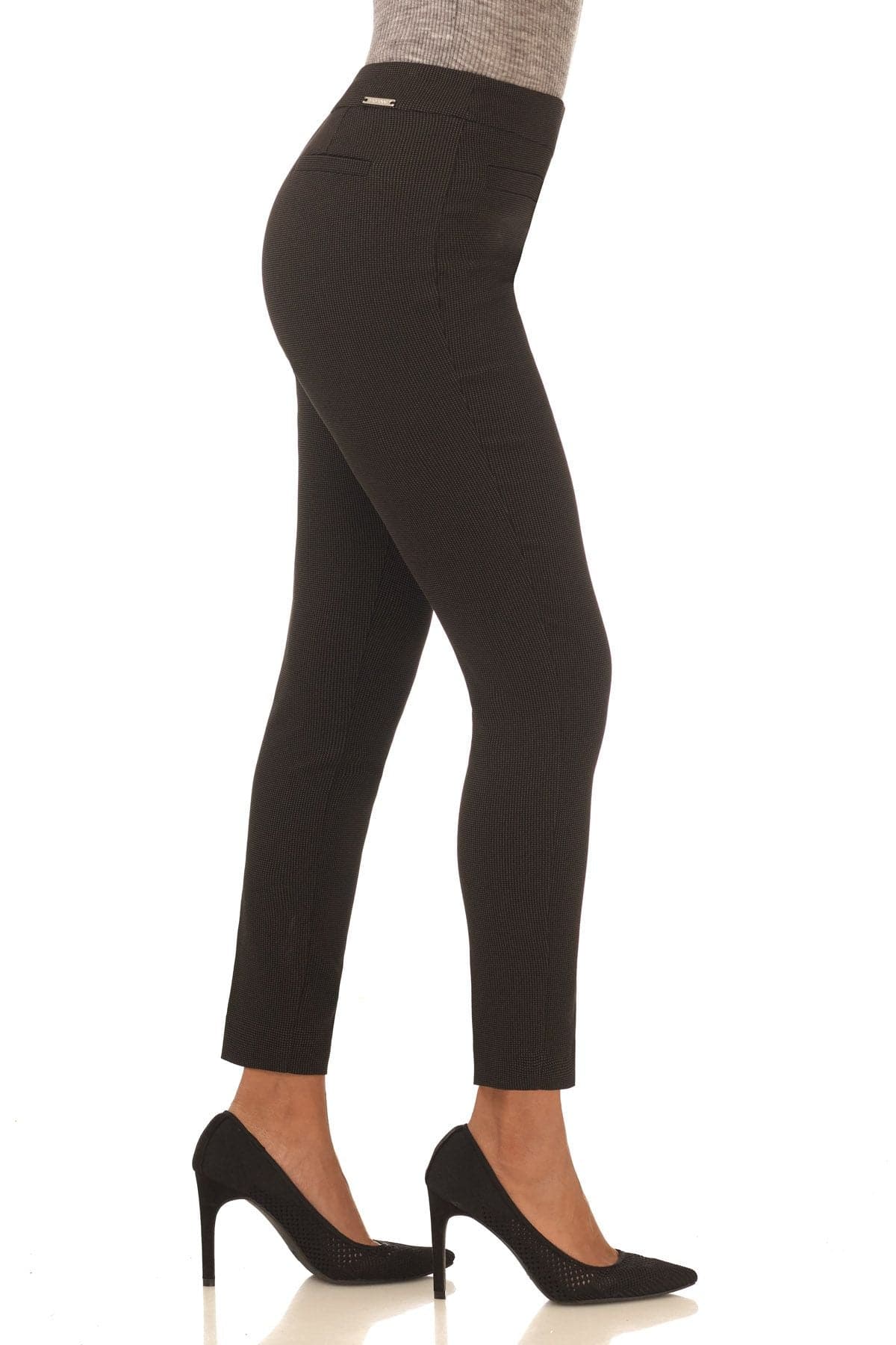 Skinny ankle pants with snaps