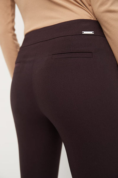 Skinny ankle pants with snaps