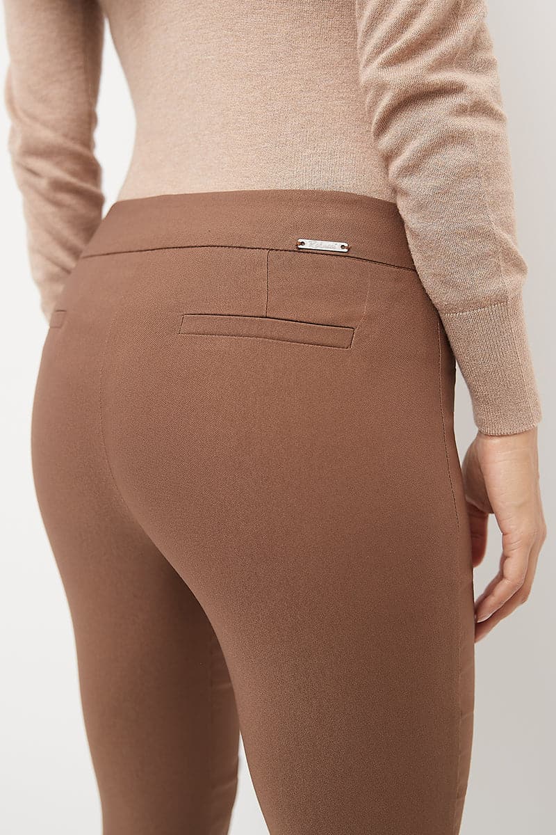 Skinny ankle pants with snaps