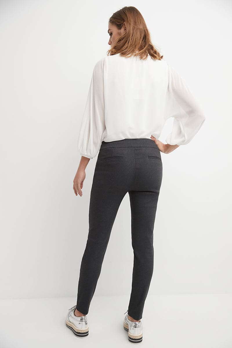 Skinny ankle pants with snaps