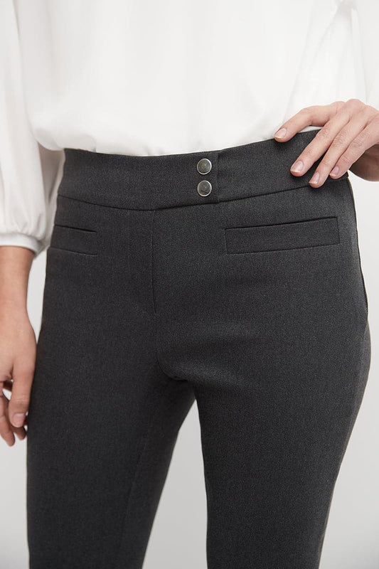 Skinny ankle pants with snaps