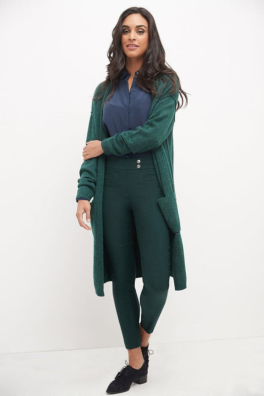 Skinny ankle pants with snaps