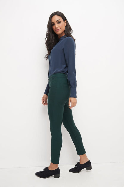 Skinny ankle pants with snaps