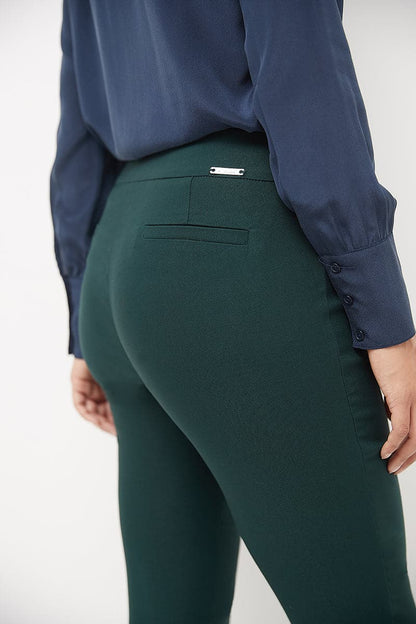 Skinny ankle pants with snaps