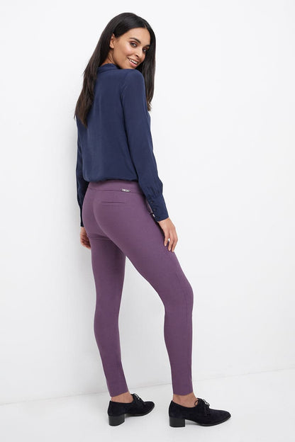 Skinny ankle pants with snaps