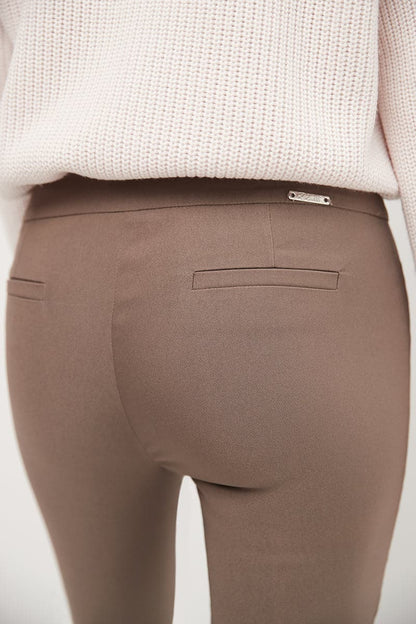 Skinny ankle pants with snaps