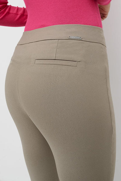 Skinny ankle pants with snaps