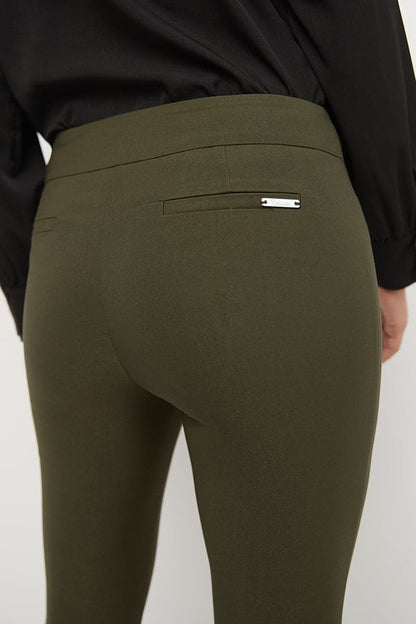 Skinny ankle pants with snaps