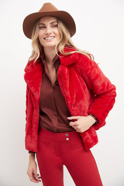 Skinny ankle pants with snaps