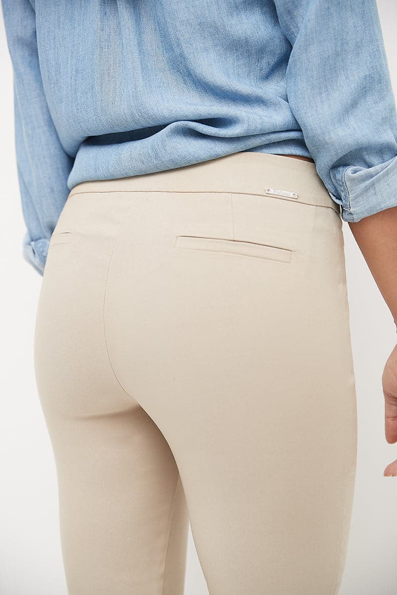 Skinny ankle pants with snaps