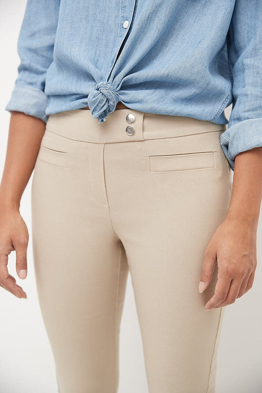 Skinny ankle pants with snaps