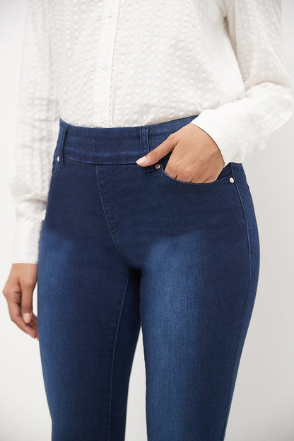 Secret Figure Pull-on Straight Leg Jeans with 5 real pockets