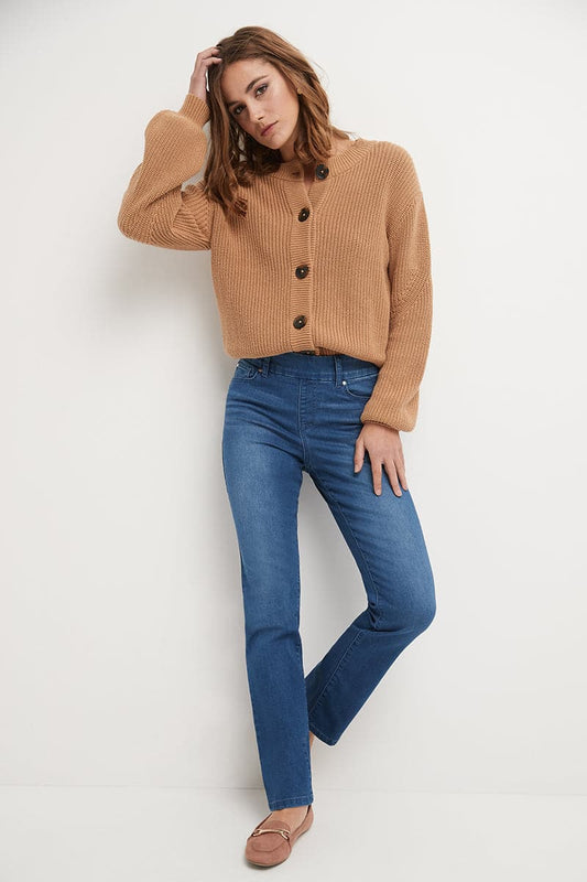 Secret Figure Pull-on Straight Leg Jeans with 5 real pockets