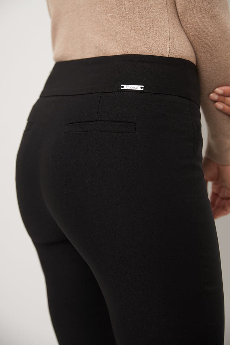 Straight classic pants with tummy control and pockets