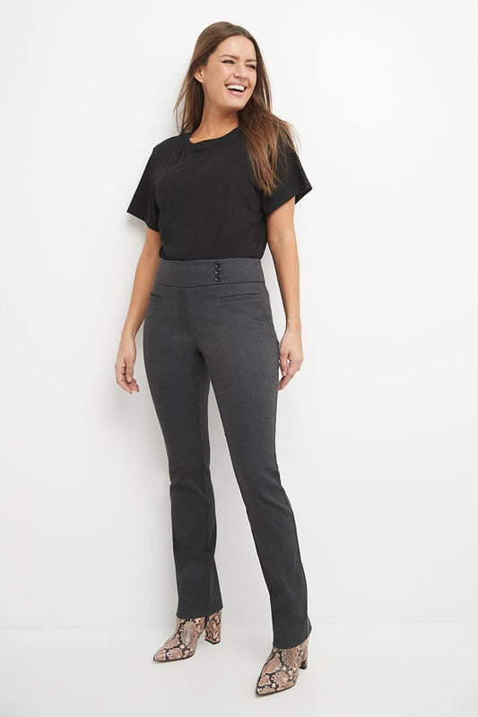 Straight classic pants with tummy control and pockets
