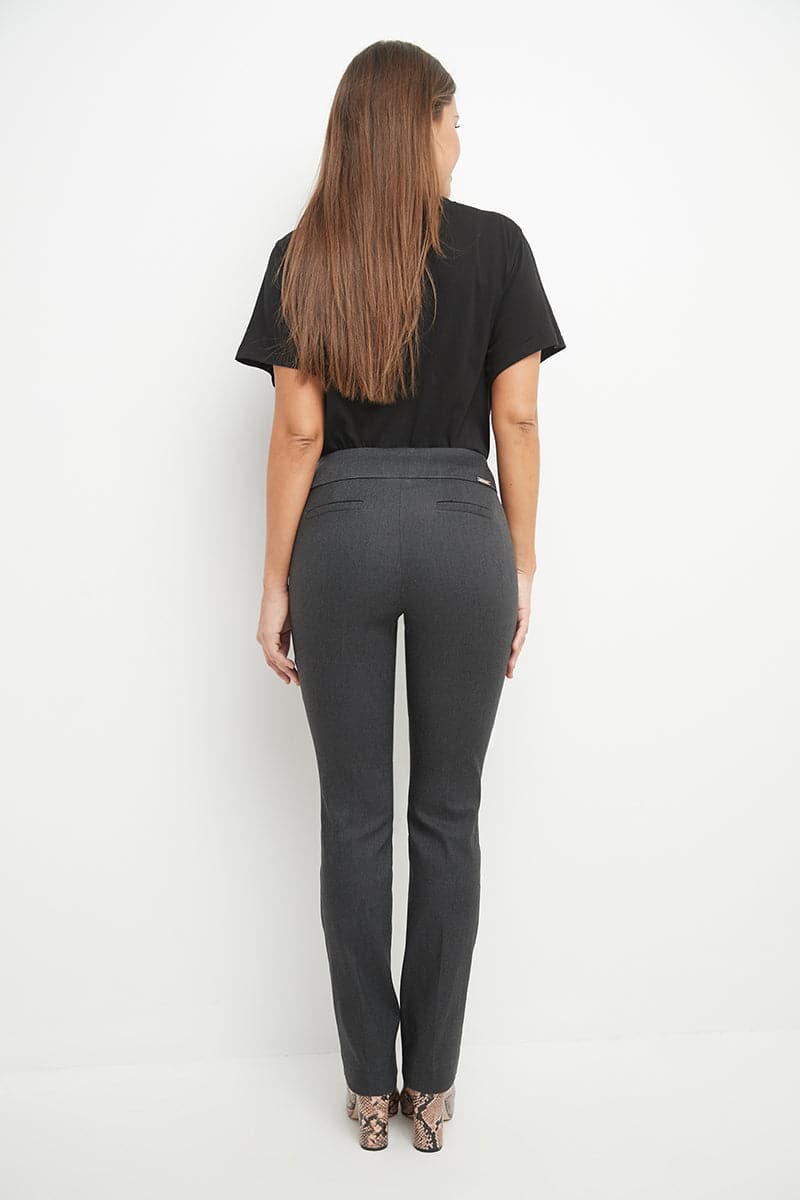 Straight classic pants with tummy control and pockets