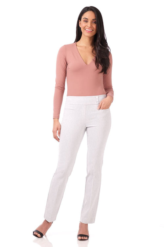 Straight classic pants with tummy control and pockets