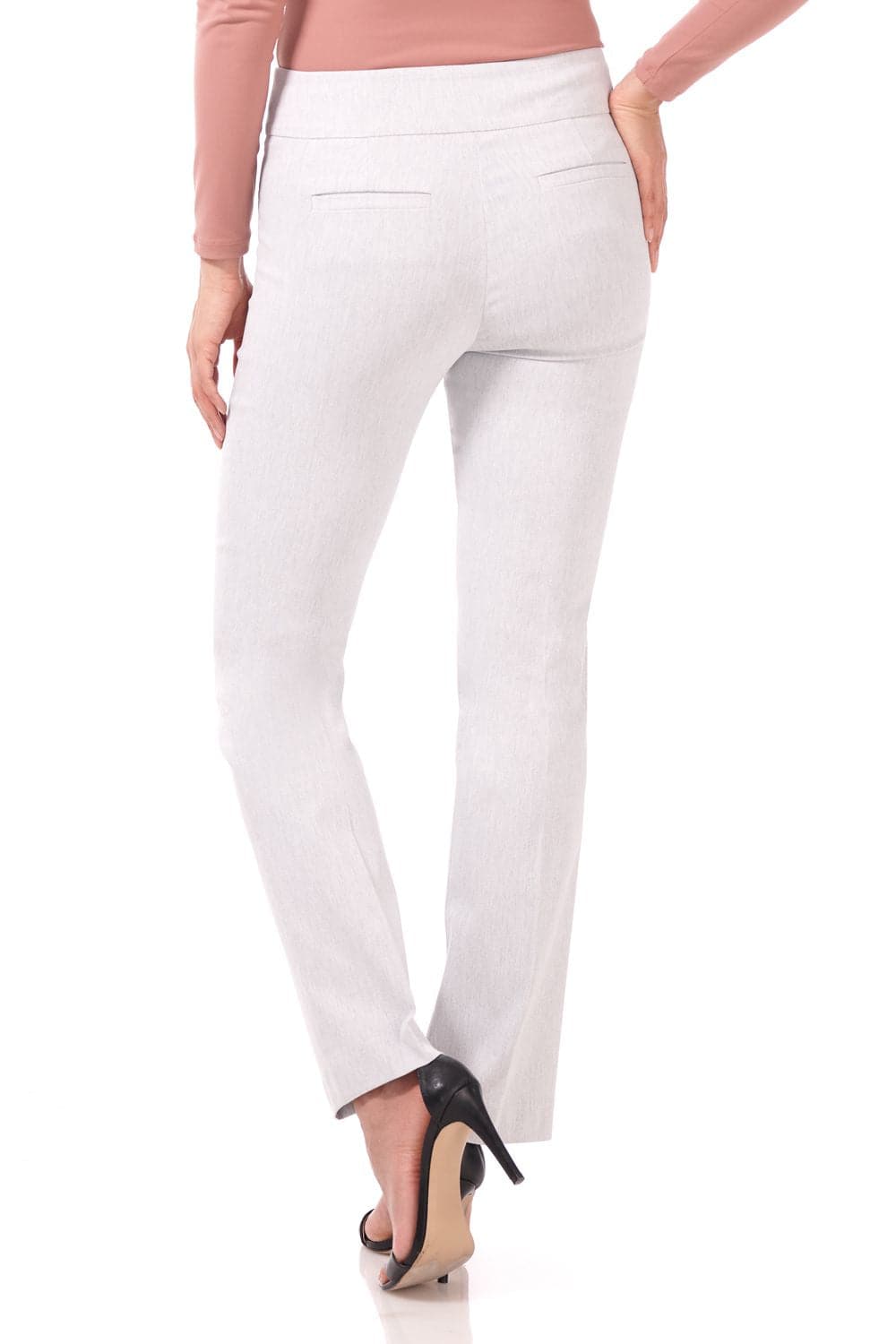 Straight classic pants with tummy control and pockets