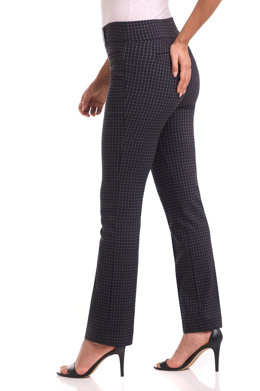 Straight classic pants with tummy control and pockets