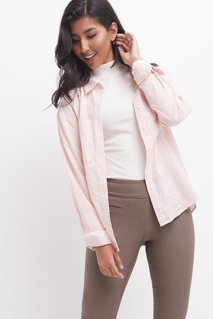 Straight classic pants with tummy control and pockets